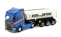 Tekno - Scania R Highline Saxer 4X2 Mit 3-Achs-Kipper Kies Ag - 1/50 - TEK82733