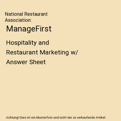 ManageFirst: Hospitality and Restaurant Marketing w/ Answer Sheet: Hospitality a