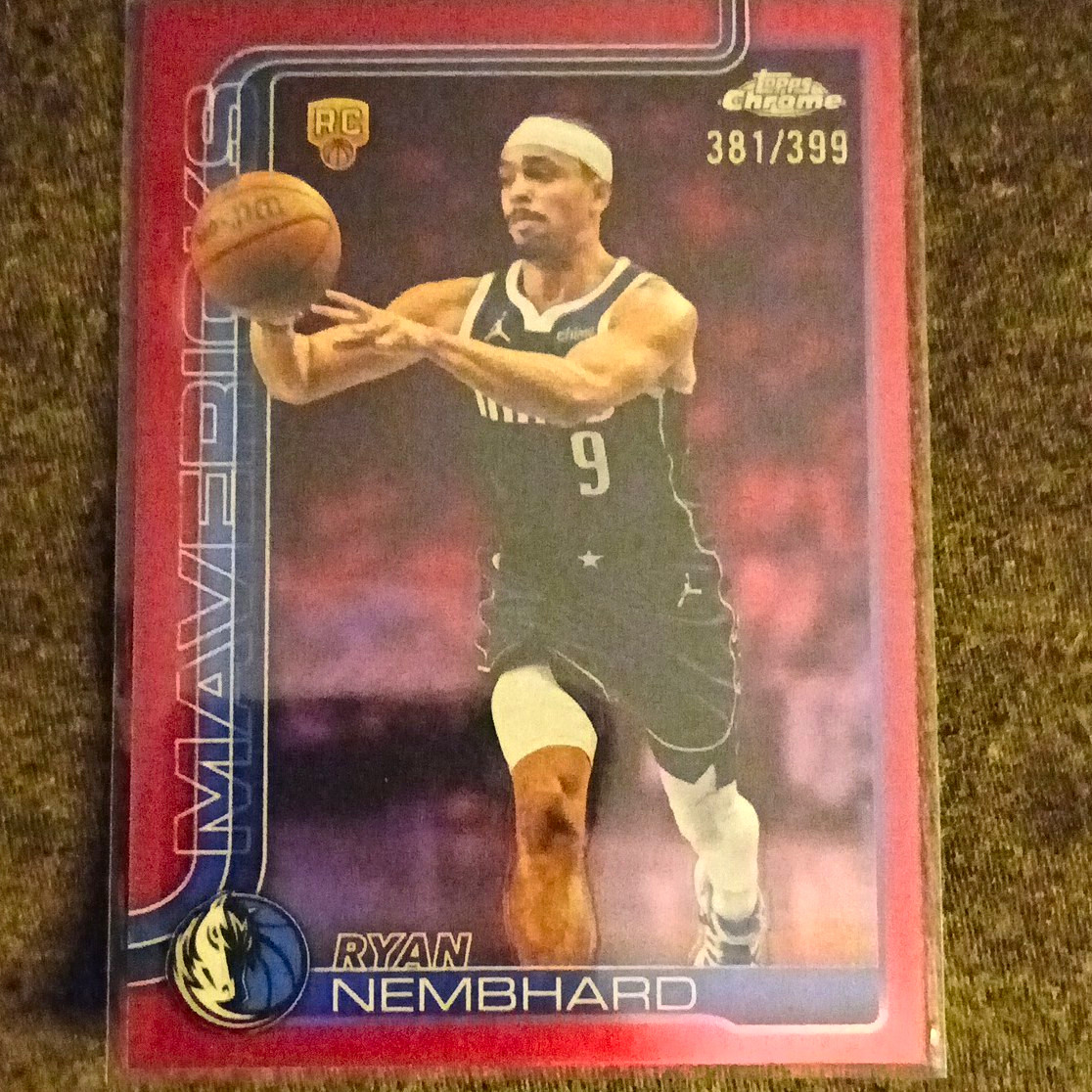 Topps 2025-26 Chrome Update Ryan Nembhard #187 Magenta Refractor /399 RC