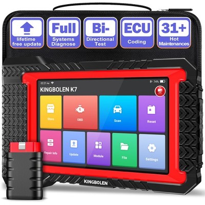 2026 KINGBOLEN K7 OBD2 Car Diagnostic Tool ECU Coding CANFD All System Scanner