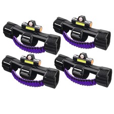 4pc Top Roll Bar Grab Handles Grip W Light For Jeep Wrangler Tj Jk Jk Jl Purple