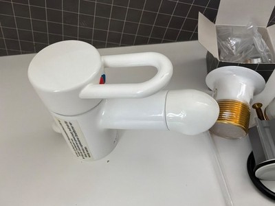 Hansgrohe Waschtischarmatur Axor Uno in weiß , Niederdruck!, Rarität, 13052-45