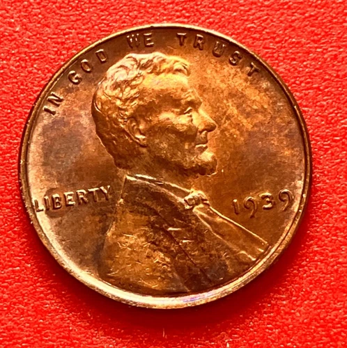 1939-P Lincoln Wheat Cent Penny GEM RED BU From an Original Bank Roll