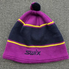 Swix Beanie Hat Ski Cap Sz 56 Cross Country Lined Biathlon Purple Lined Nordic