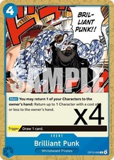 4X One Piece Card Game Brilliant Punk OP13-059 Common NM