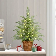 MY TEXAS HOUSE 2FT CYPRESS PRE- LIT ARTIFICAL CHRISTMAS TREE HOT ITEM BRAND NEW