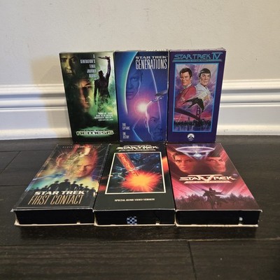 LOT OF 6 VINTAGE VHS TAPES ~ STAR TREK COLLECTION Pre-owned 