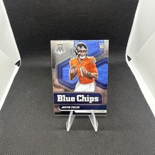 2021 Panini Mosaic-Blue Chips-Justin Fields RC #4