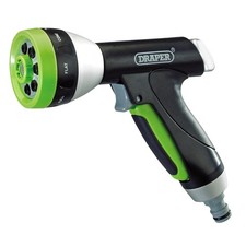 Draper 25293 Garden Hose Spray Gun Soft Grip Adjustable Jet 7 Pattern Sprayer