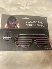 LED Costume Glasses Neon Glow Light Up Shutter Party Cosplay Sunglasses Eyewear