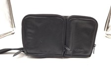 Vintage Faux Leather Case Logic CD Carrying Case Black Multiple Compartment
