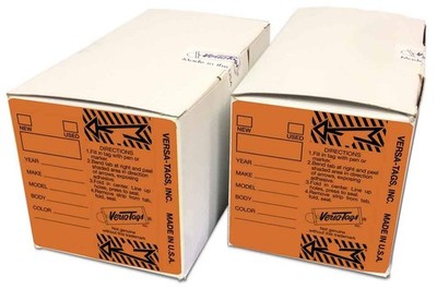 Genuine Versa-Tag Key Tags, Self-Protecting (2 Box Bundle) (250 per Box with ...