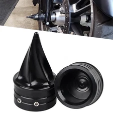 Aluminum Front Axle Cap Nut Covers For Harley Dyna Low Rider Fat Street Bob FXDB