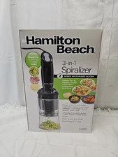 Hamilton Beach 3-in-1 Spiralizer 2 Speed Electric Slicer, 200wtts  New.