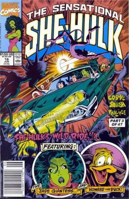 Sensational She-Hulk (1989) #  16 Newsstand (8.0-VF) Howard the Duck 1990