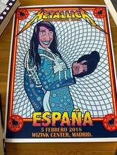 Metallica 2018 Wizink Center Madrid Spain Original Concert Poster Numbered