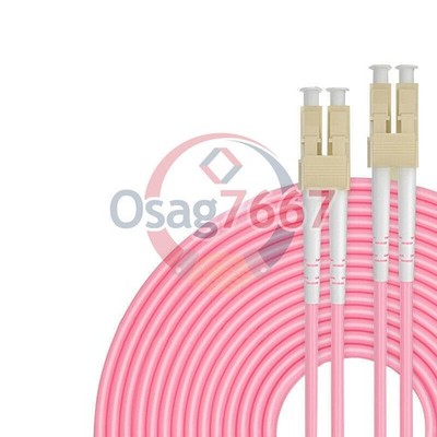 50M LC UPC to LC UPC Duplex OM4 Multimode 3.0mm Fiber Optic Patch Cord Cable #iv
