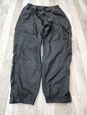 Nike Black Nylon Windbreaker Track Pants Men's XL Ankle Zip Unlined