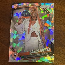2025 Panini Prizm WNBA - Rookie Variation Saniya Rivers #150 Ice Prizm (RC)