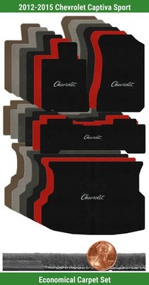 Custom Velourtex Mat Set for '12-15 Chevy Captiva Sport w/Logo (4 pieces) #DP1