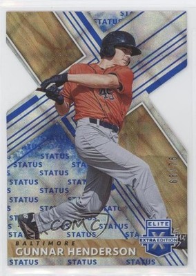 2019 Panini Elite Extra Edition Status Blue Die-Cut 68/75 Gunnar Henderson 2p7