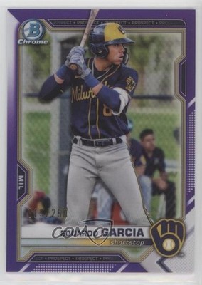 2021 Bowman Draft Chrome Purple Refractor 19/250 Eduardo Garcia #BDC-22 7iu