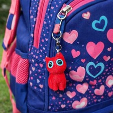 Cute Big-Eyed Cat Keychain Mini Figurine   1....