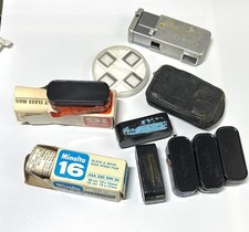 Minolta 16 Miniature Spy Film Camera With Film and Canisters Lot