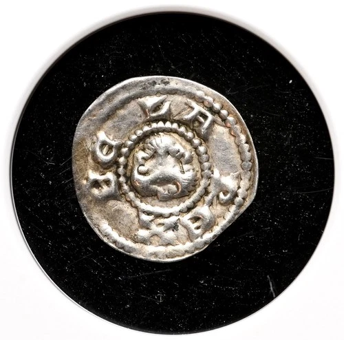 MEDIEVAL HUNGARY. Bela IV. 1235-1270. Silver Denar, NGC AU, Rare