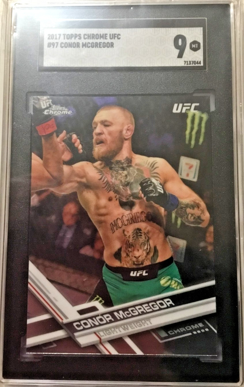 2017 TOPPS CHROME CONOR MCGREGOR #97 SGC 9 MINT IRISH LEGEND