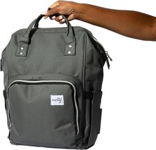 Motif Medical Breast Pump Backpack with Insulated Cooler, 9 Pockets Grey R04