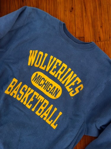 Michigan Wolverines Basketball Champion Reverse Weave XL USA Vintage - Picture 3 of 9