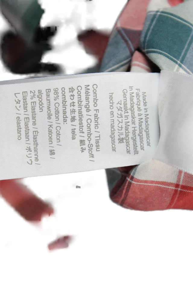 Crewcuts Boys Long Sleeve Plaid Button Down Shirt Red Size 08 - Image 4 of 4