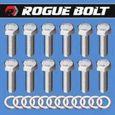 SBC INTAKE MANIFOLD BOLTS HEX 3/8 x 1 1/4" STAINLESS STEEL SMALL BLOCK CHEVY 350