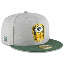 GREEN BAY PACKERS NEW ERA OFFICIAL SIDELINE  59FIFTY FITTED HAT SIZE 7 1/8