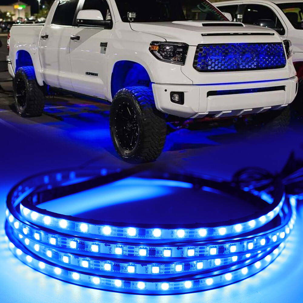 6 Multi‑Color RGB Underglow LED Kit Neon Strip Light APP For