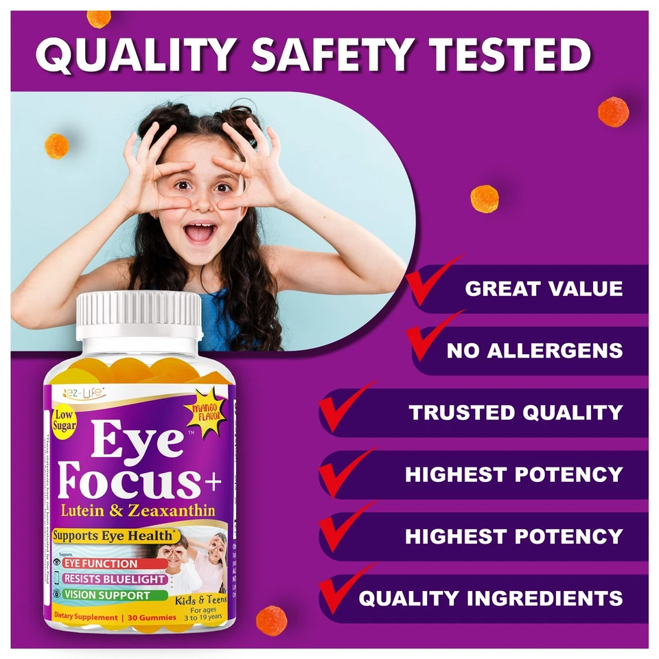 Suplemento para la salud ocular, luteína y zeaxantina, salud de la visión, apoyo para la fatiga ocular Foto 4 de 4