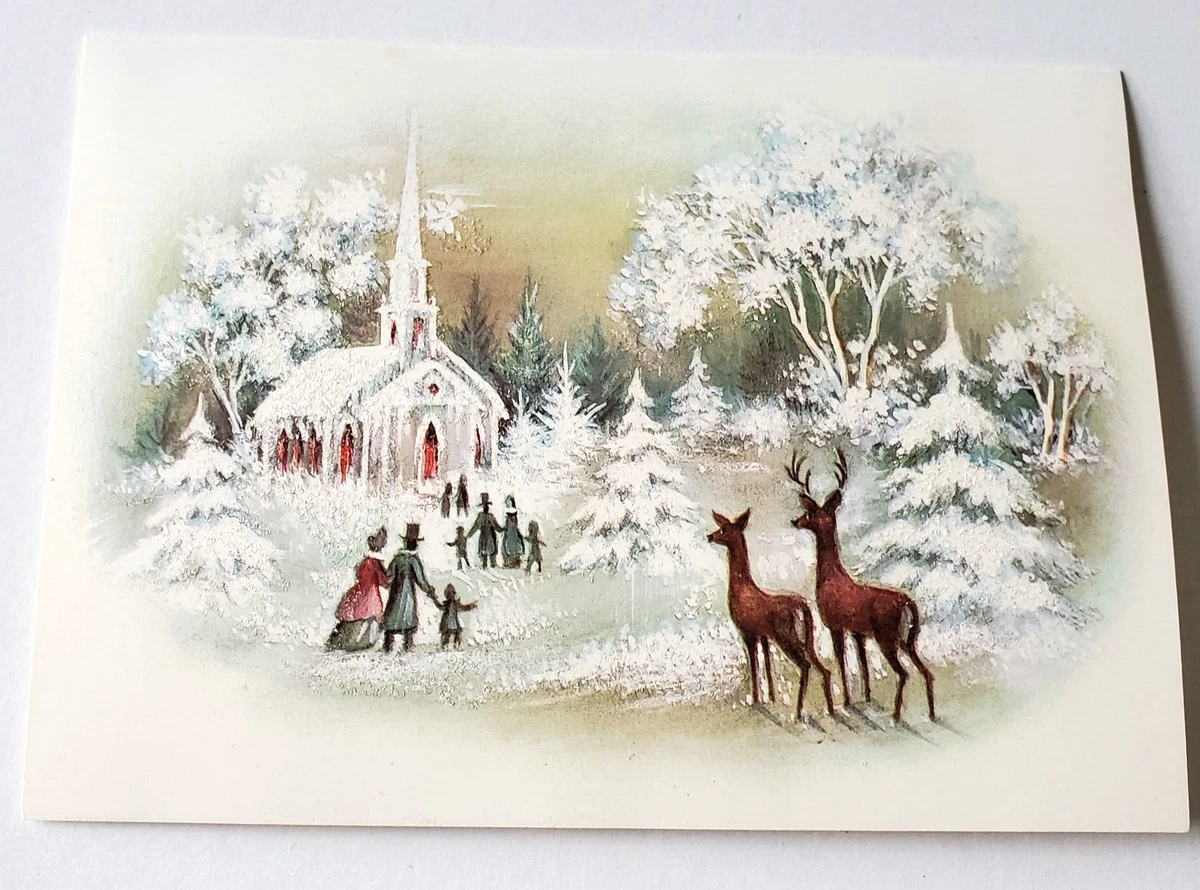 Watercolor Winter Scenery Business Holiday Cards & Business Christmas Cards