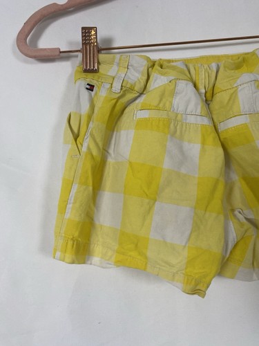 Tommy Hilfiger Girls Yellow Plaid Summer Shorts Size 8 - Picture 4 of 8