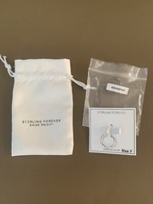 STERLING FOREVER Sterling Silver Wave Ring Thin Stacking Set of 2 Size 7 NWT