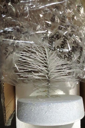 Valerie Parr Hill Bottlebrush Glitter White Tree - Pre Lit, White & Multi Color - Picture 4 of 11