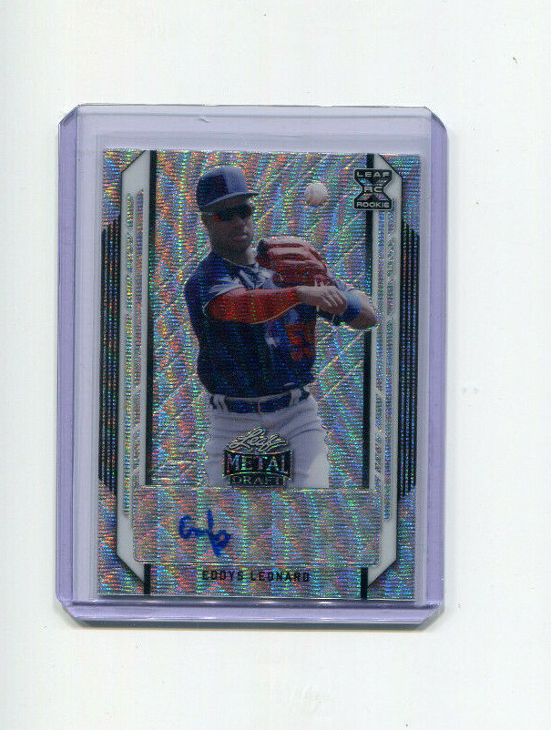 2021 Leaf Metal Draft Silver Wave Autographs Eddys Leonard Rookie 
