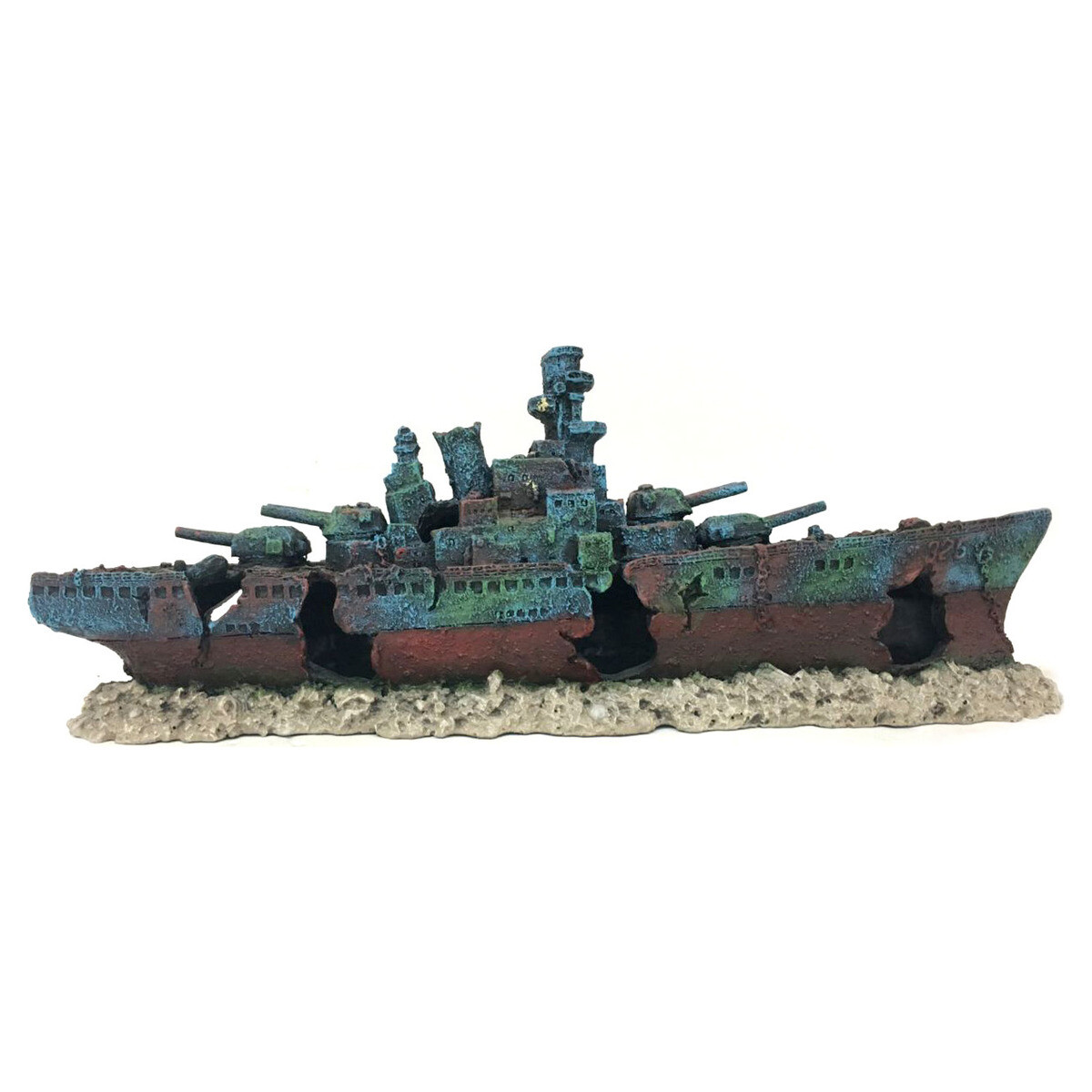Aqua Della Decorazione Acquario Nave da Guerra per Dolce & Salzwasserfische
