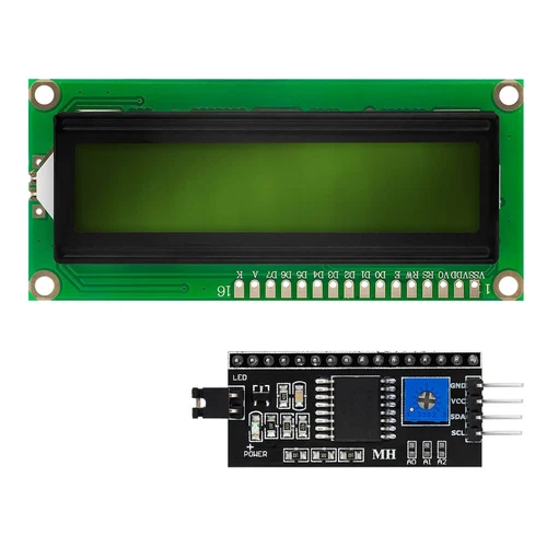 HD44780 1602 Grün LCD Display Arduino 2x16 Zeichen Bundle I2C IIC Schnittstelle