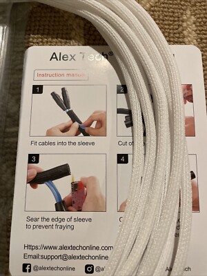 Alex Tech 25ft - 1/8 inch Split Sleeving Cord Protector 1/8