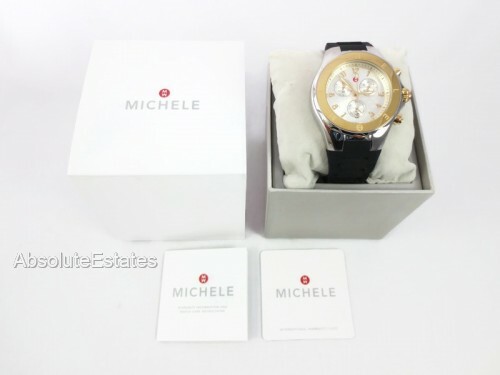 NEW Michele Jelly Bean Tahitian Black Two Tone Gold & Silver  display picture 2