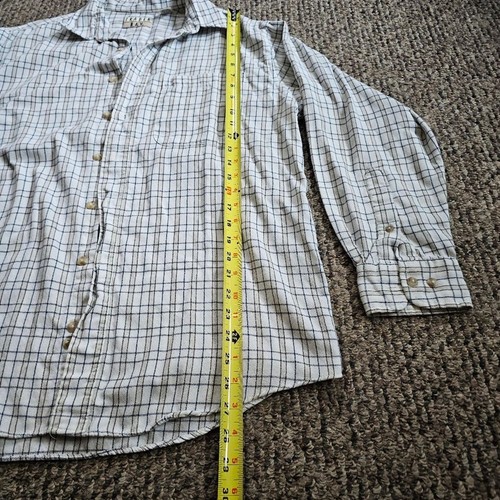 Trader Bay Tattersall Checked Long Sleeve Button Down Brown Navy Cream Medium - Picture 7 of 10