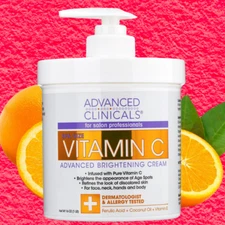 Advanced Clinicals Vitamin C Cream. Advanced Brightening Cream. Anti-aging cream