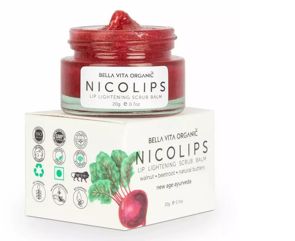 NicoLips Lip Balm Scrub (20g) For Lightening Dark Lips For Men & Women - Image 2 of 4