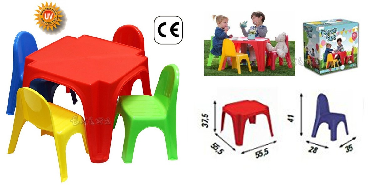 RELAX4LIFE 3 In 1 Set Tavolo E Sedie Da Giardino Per Bambini, Tavolo Da - Foto 9